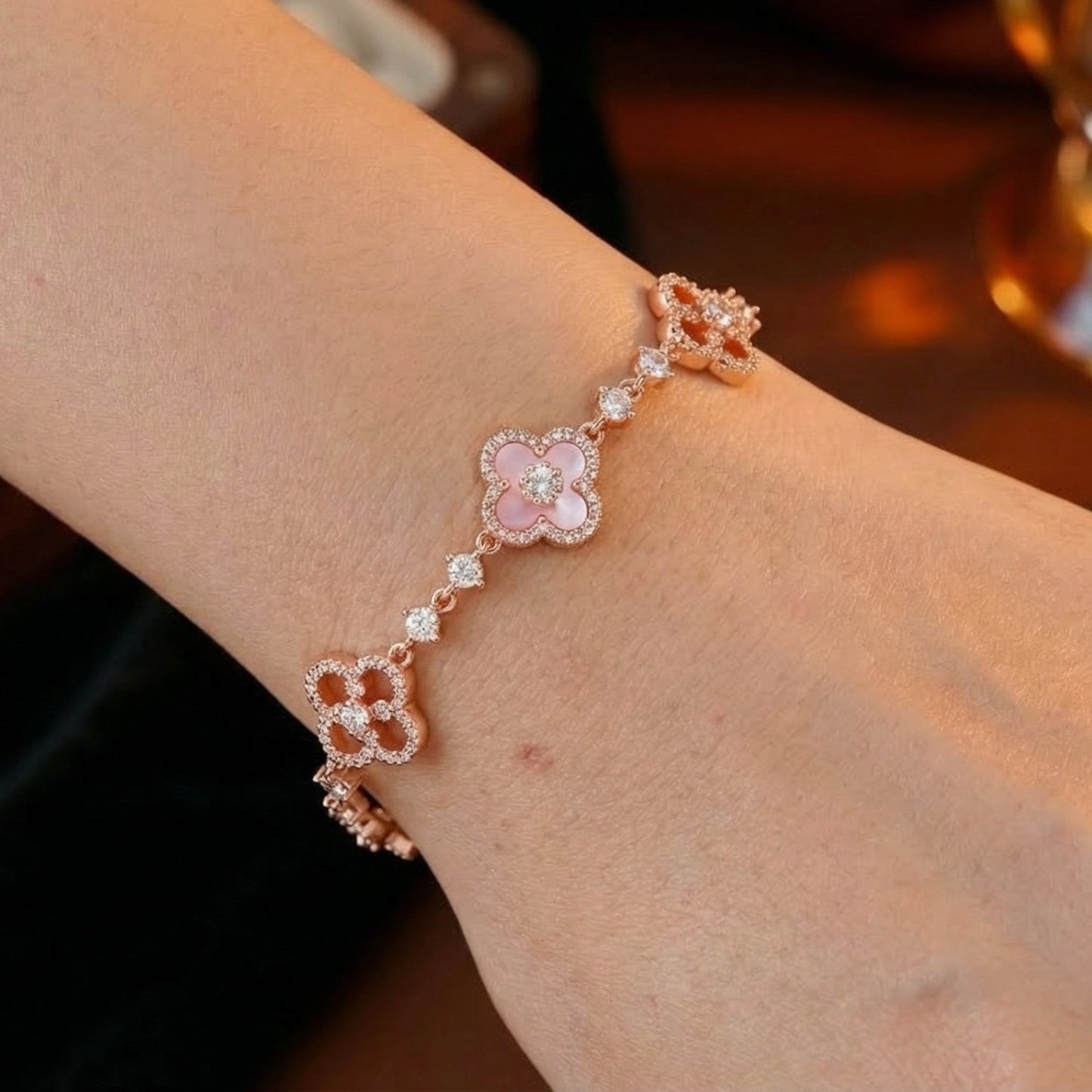 SAKURA PINK CLEEF BRACELET