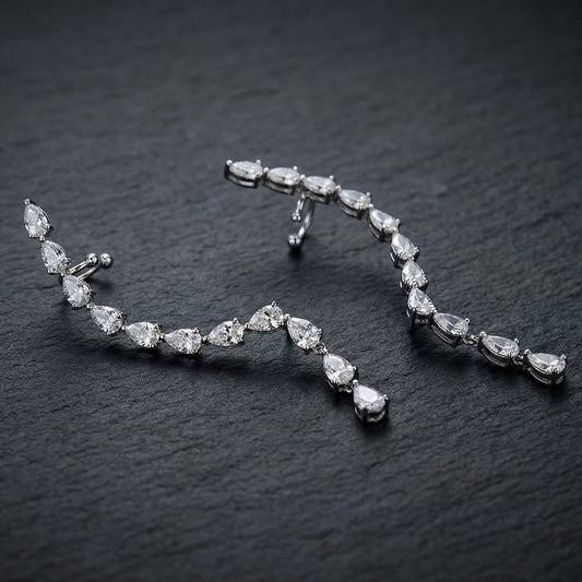 CRYSTAL CASCADE EARCUFF