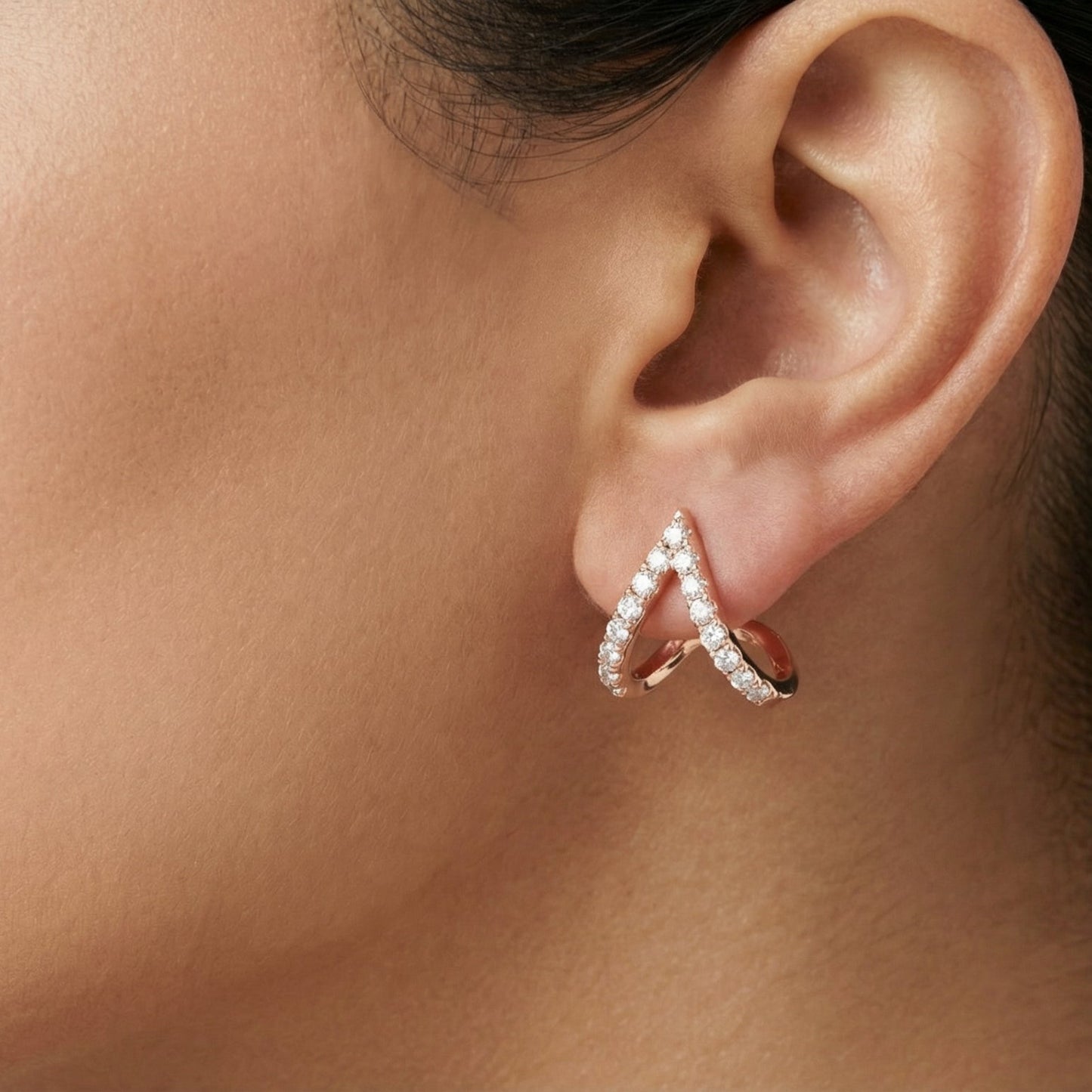 BLUSH ARC EARRING