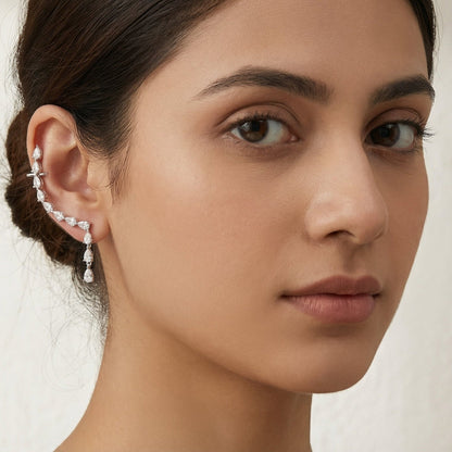 CRYSTAL CASCADE EARCUFF