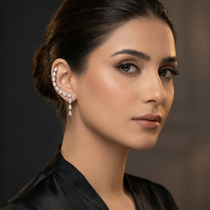 CRYSTAL CASCADE EARCUFF
