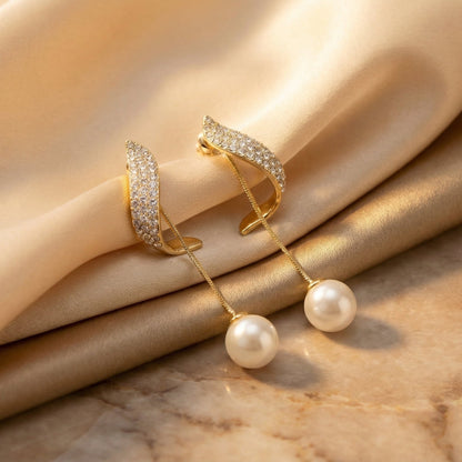 CRYSTAL PEARL EARRING
