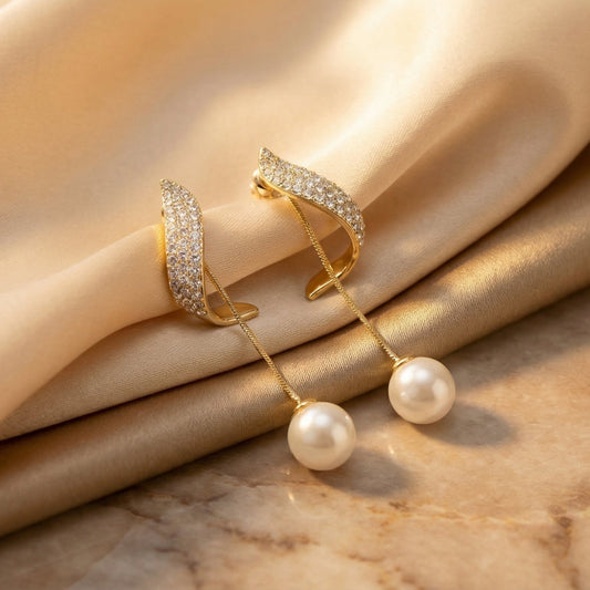 CRYSTAL PEARL EARRING