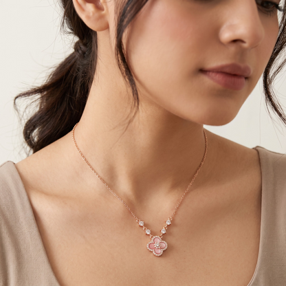 SAKURA PINK CLEEF NECKLACE
